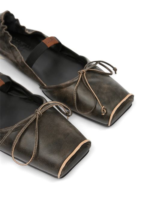 square-toe ballet fltas woman brown MM6 MAISON MARGIELA | S66WZ0037 P7706HB495